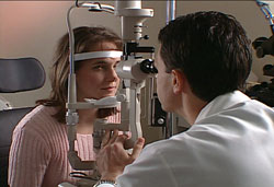 Following your procedure, your
eye(s) will be examined with a slit lamp microscope